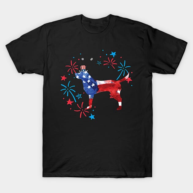 Labrador Uncle Sam Hat 4Th Of July T-Shirt by TerronesAdrianer